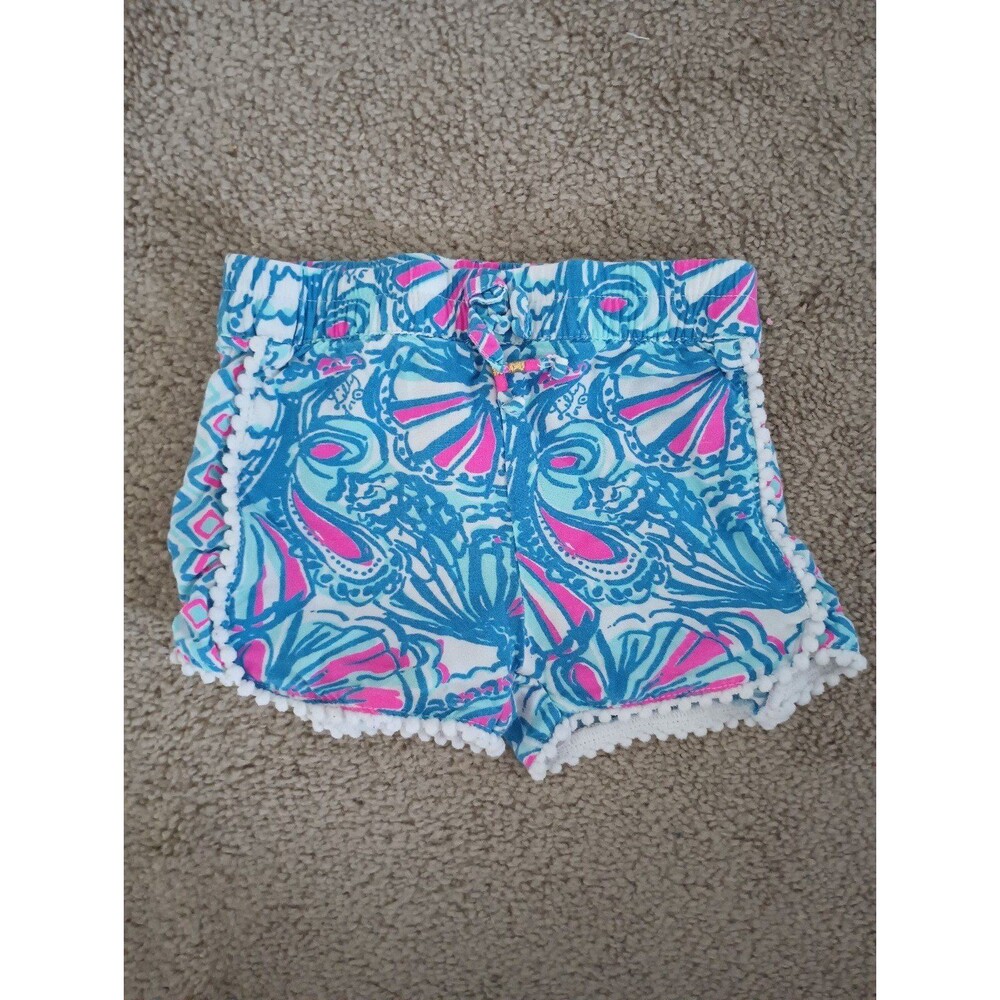 Lilly Pulitzer PomPom Hem Shorts for Baby Girl 12mo NWOT